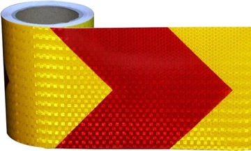 ЛЕНТА САМОКЛЕЯЩАЯСЯ СВЕТООТРАЖАЮЩАЯ ЖЕЛТАЯ НЕОНОВАЯ СТРЕЛКА СВЕТООТРАЖАЮЩАЯ 5М