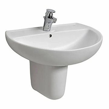 UMYWALKA ŚCIENNA Koło Rekord 60x45,5 cm z otworem na baterię biała
