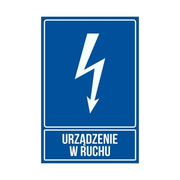 Tabliczka Urządzenie w Ruchu 30x20 PCV 1mm