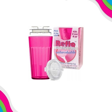 Учебная чашка Reflo Unbreakable Smart Cup, розовая