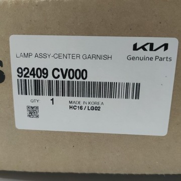 OE KIA EV6 SVĚTLO STOP KRYTU KUFRU 92409CV000