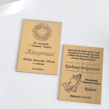 Obrazek srebrny Jezus Pamiątka I Komunii Świętej - 11,5x17,5 cm