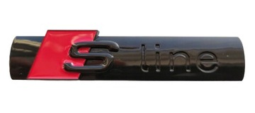 S LINE znaczek czarny błysk 72x16 Komplet 2 sztuki
