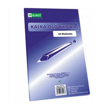 KALKA OŁÓWKOWA A4 50 ARKUSZY NIEBIESKA DRECT