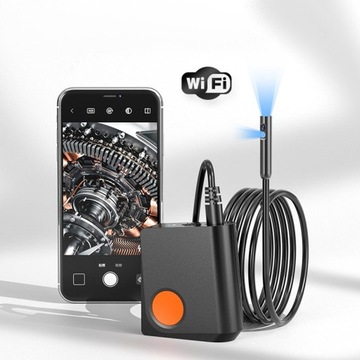 ЭНДОСКОПНАЯ КАМЕРА ДЛЯ ПРОВЕРКИ 7,9 мм ДВОЙНОЙ FHD WIFI Android iOS 5 м + АКСЕССУАРЫ
