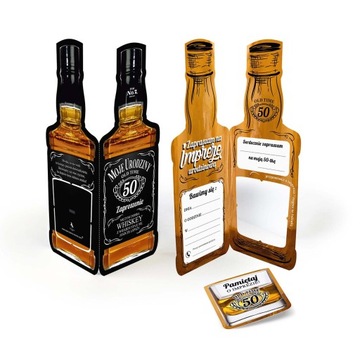 Пригласительные на 50-летие Виски с магнитом!