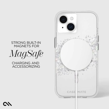 Чехол для iPhone 15 с перламутром Case-Mate MagSafe Transparent