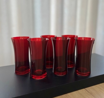 Szklanki czerwone Extravagance 340 ml x 6 szt BOHEMIA Crystalex
