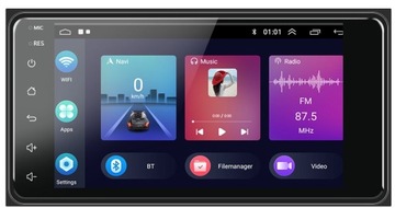 RADIO NAWIGACJA CARPLAY GPS TOYOTA RAV4 II COROLLA E12 YARIS AVENSIS 2/64GB