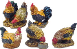 Kury do dekoracji- do 3,0cm wys./ do figur 5-7cm