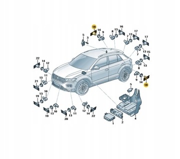 AUDI OE SADA DRŽÁKU ČIDEL PARKOVÁNÍ