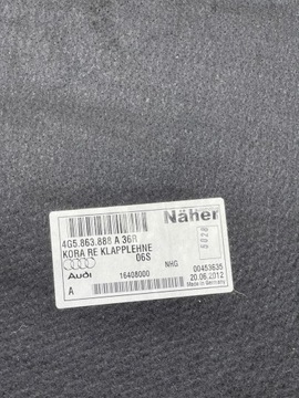 Обшивка багажника AUDI A6 C7 SEDAN, ПРАВАЯ, ЦЕЛАЯ!