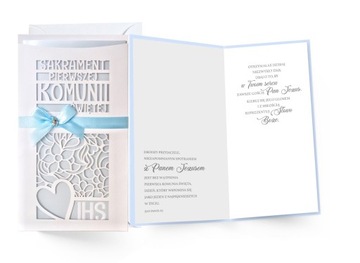 Prezent Na Pierwszą Komunie Świętą Kartka Komunijna Pamiątka I Komunii ŚW