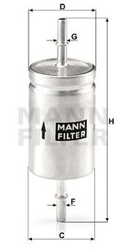 FILTR PALIVA WK512 MANN-FILTER