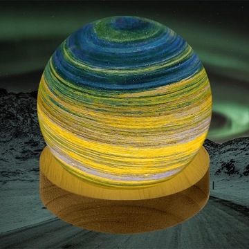 СВЕТОДИОДНАЯ СТЕКЛЯННАЯ НАСТОЛЬНАЯ ЛАМПА ART PLANET В ПОДАРОК ​​ДЕТЯМ 3W 5V