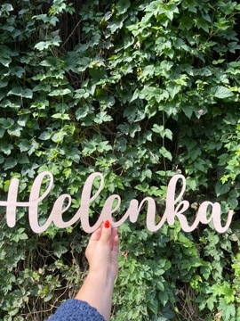 Napis na ścianę imię dekoracja 3D drewniany 60cm