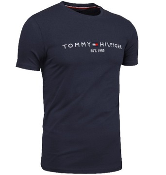 T-SHIRT KOSZULKA MĘSKA TOMMY HILFIGER GRANAT EST. 1985 ROZ. S