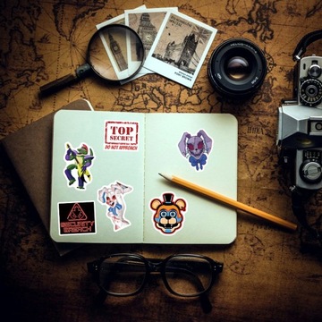 Мотивационные наклейки FNAF Five Nights at Freddy's, водонепроницаемые, красочные