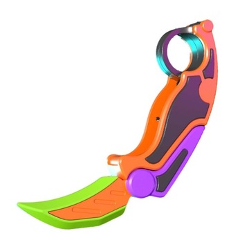 Mały nóż do rzodkiewki Zabawka sensoryczna Druk 3D Fidget Nóż Pomarańczowy