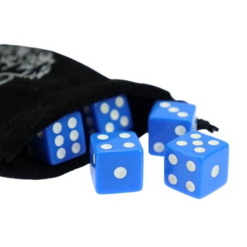 ZESTAW 10 KOSTEK K6 RPG NIEBIESKA KOŚĆ SZEŚCIOŚCIENNA 1,6 CM