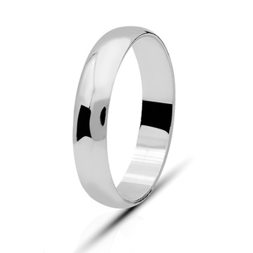 Pierścionek srebro pr. 925 Obrączka Polerowana Szerokość 4 mm | r.12