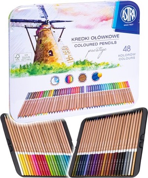 Astra KREDKI PRESTIGE 48 kolorów Metalowe Pudełko