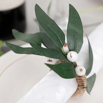 Зеленое кольцо для салфеток Посуда Рукоделие Весенний деревенский стиль А 4,9 см x 15,3 см