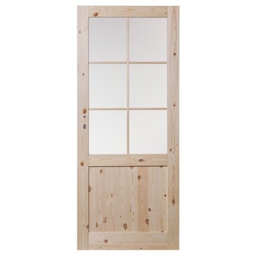 DRZWI SOSNOWE KORNIK DUO SZPROS POKOJOWE SĘCZNE 80