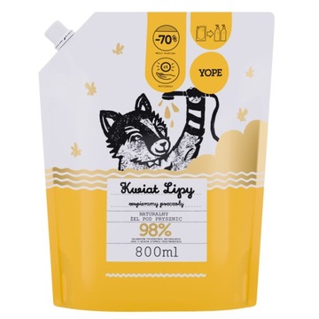 Żel pod prysznic Kwiat Lipy Zapas YOPE 800 ml