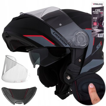 NEW POMPOWANY KASK MOTOCYKLOWY CASSIDA PINLOCK 70