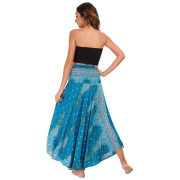 СТИЛЬНАЯ, ЛЕТЕЮЩАЯ, ДЛИННАЯ ЖЕНСКАЯ ЮБКА-МАКСИ ДО ЩИЛИЩА В БОХО