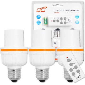 Пульт дистанционного управления E27 гнездо лампы 3шт + пульт дистанционного управления