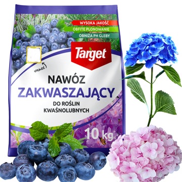 TARGET NAWÓZ ZAKWASZAJĄCY DO ROŚLIN KWAŚNOLUBNYCH BORÓWEK OBFITE PLONY 10KG