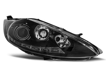 Lampy przednie Ford Fiesta MK7 08-12 LED czarne