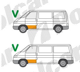 VW TRANSPORTER CARAVELLE ПОРОГ СТУПЕНЬ СПРАВА