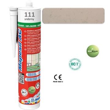 Silikon sanitarny MAPESIL AC 310ml - kolor 111 SREBRNY