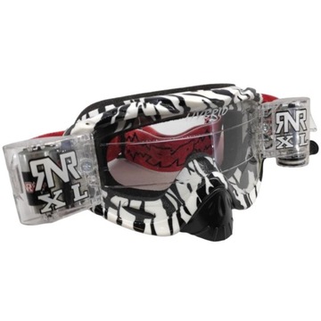 GOGLE ENDURO DAMSKIE CZARNOBIAŁE ROLL OFF RIPNROLL