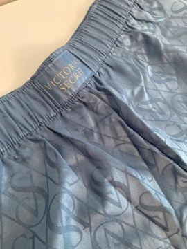Victoria's Secret piżama satyna logo koszulka + szorty rozmiar XS