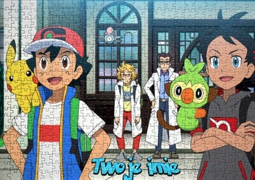 Puzzle+ imię Pokemon Detektyw Pikachu A3 252 el - RÓŻNE WZORY