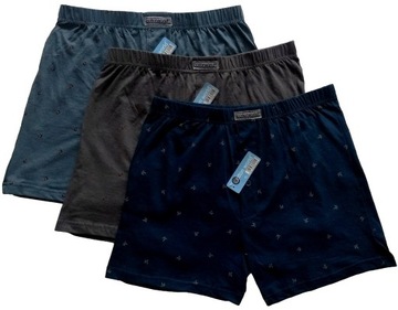 3x LUZNE BOKSERKI cotton world MAJTKI SPODENKI męskie 100% BAWEŁNIANE - M