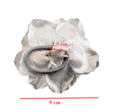 Kwiat Materiałowy Broszka Przypinka Ozdoba Gumka