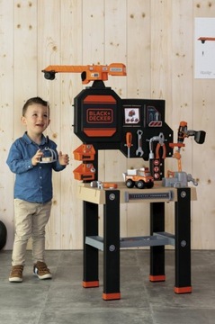 SMOBY БОЛЬШАЯ МАСТЕРСКАЯ С КРАНОМ BLACK DECKER 94AKC
