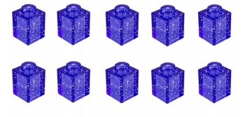 LEGO 3005 Klocek 1x1 brokat Trans Purple 10 szt