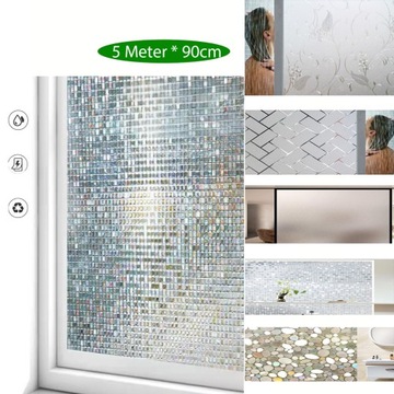 Folia Okienna Statyczna Witraż Okleina Dekoracyjna Na Szyby 5x0.9m