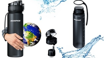 ФИЛЬТР ДЛЯ ВОДЫ АКВАФОР БУТЫЛКА ЧЕРНАЯ 0,5л + ТВЕРДЫЙ ФИЛЬТР