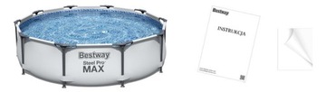 САДОВЫЙ БАССЕЙН, каркасный, круглый Сталь 306x76 см BESTWAY 56406