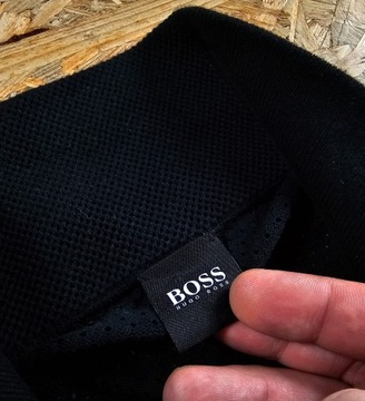 Sweter Bawełniany HUGO BOSS Na Zamek Nowy Model Czarny Męski XL