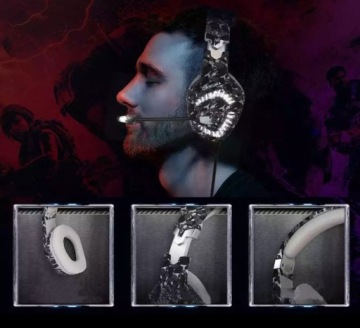 ИГРОВЫЕ НАУШНИКИ ДЛЯ ГЕЙМЕРОВ СВЕТОДИОДНЫЙ МИКРОФОН + КОМБО