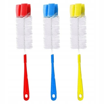 ЩЕТКА ДЛЯ МОЙКИ БУТЫЛОК С ГУБКОЙ НА КОНЦЕ, ДЛИННАЯ