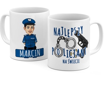 KUBEK Z IMIENIEM DLA POLICJANTA POLICJANTKI